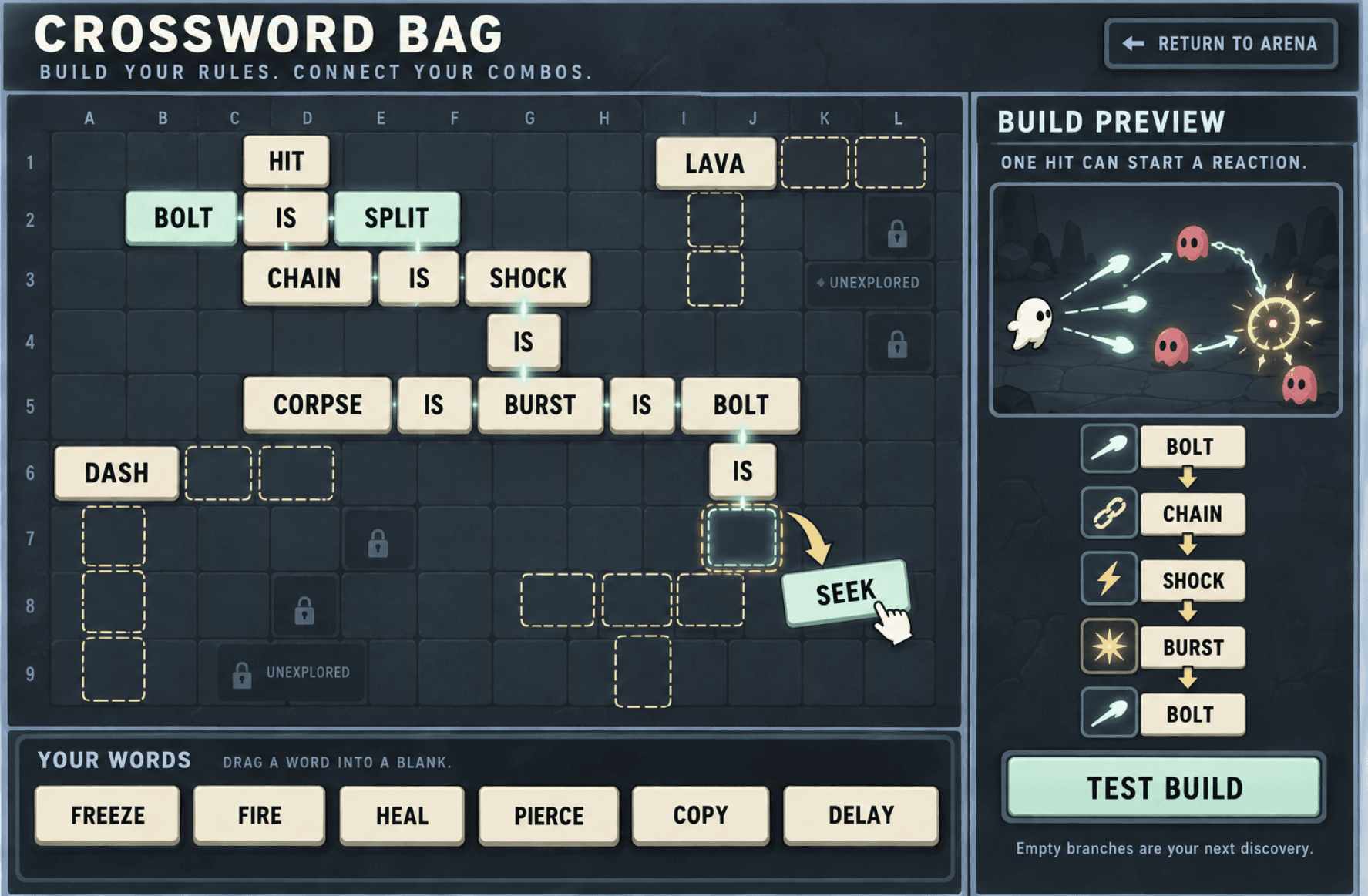 I’m Making Scrabble, Except You Kill Things