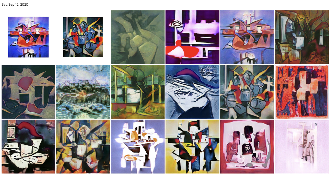 AI concept collage showing various digital art