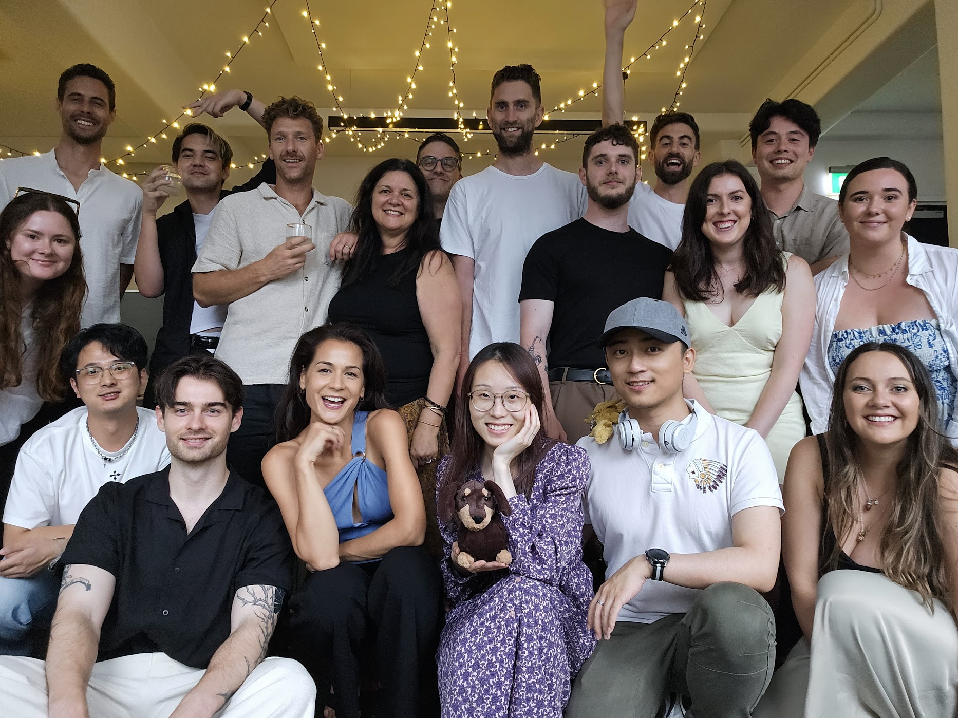 Team photo at a company gathering
